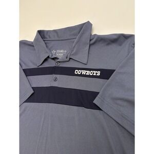Men's Dallas Cowboys Authentic Polyester Polo Shirt Star Blue Size XXL